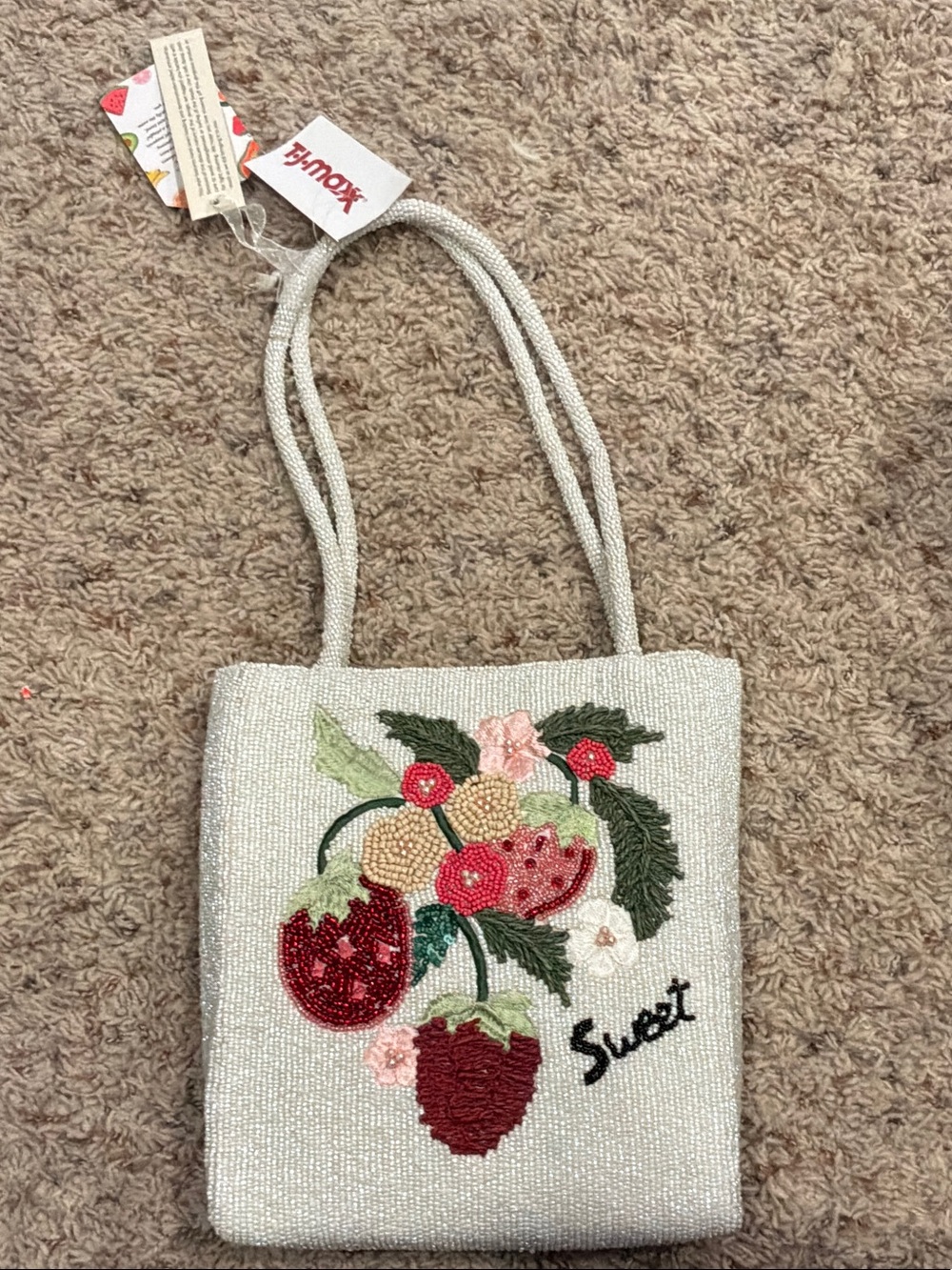 Strawberry Sweet Beaded Bag